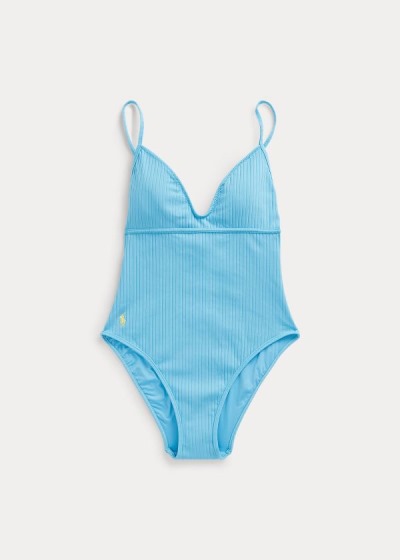 Women's Polo Ralph Lauren Ribbed One-Piece Swimsuits | 310526XCN